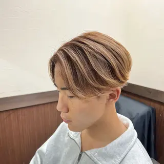 ミディアム カラー メンズ 土田 紘太のヘアスタイル