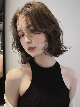 ショート パーマ 岡田 望愛🫧のヘアスタイル
