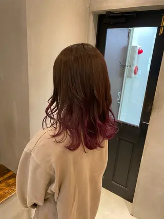 セミロング 新宿/顔周りカット +レイヤー＝しずく♩のヘアスタイル
