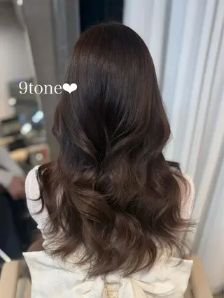 セミロング 透明感カラー/赤み消 しカラー/もものヘアスタイル