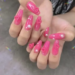 ネイル 渋谷／チップ長さ出し 👑アプレgel-xのネイルデザイン