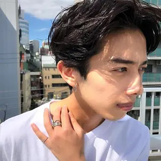 メンズ ショート カラー パーマ オーダー 府中のヘアスタイル
