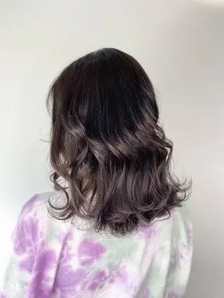 セミロング カラー レイヤーカット 赤み消し　店長/大和のヘアスタイル