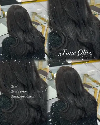セミロング カラー 岡山 愛のヘアスタイル