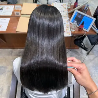 ロング レイヤーカット 縮毛矯正 高杉颯汰のヘアスタイル