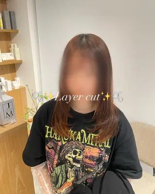 ミディアム 石川 潤のヘアスタイル