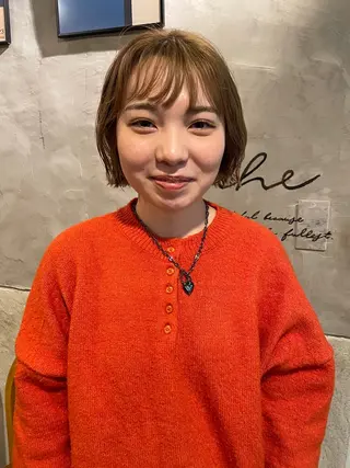 ショート カラー ayane⭐️ボブ・ ショート・パーマのヘアスタイル