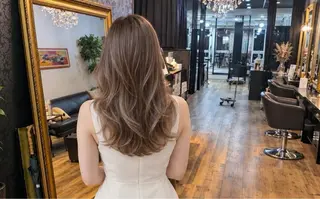 セミロング カラー 名駅★シールエクステ ☆ブリーチ★加藤のヘアスタイル