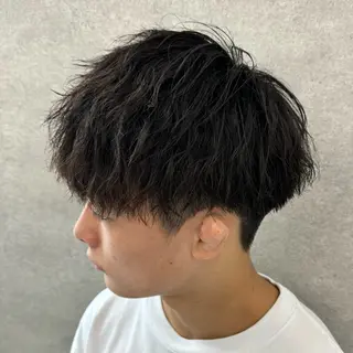ショート カラー パーマ ヘアアレンジ メンズ 仕上がり満足度No. 1🔥BLUCK🔥のヘアスタイル