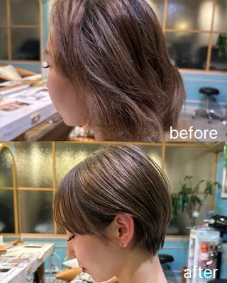 ショート 縮毛矯正/レイヤー taiga🧡のヘアスタイル