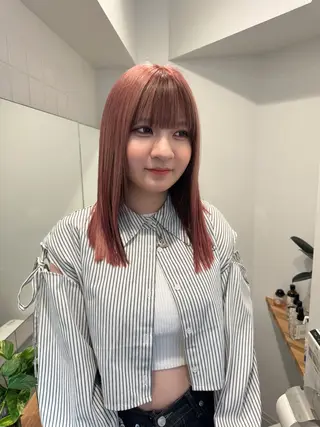 ロング ボブ/レイヤーカット 縮毛矯正/コウキ新宿のヘアスタイル