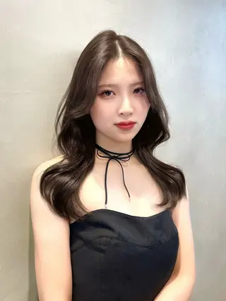 セミロング カラー 縮毛矯正ブリーチなし 🍒❤ゆうきのヘアスタイル