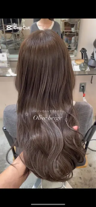 ロング カラー nanami🏷🤎 ベージュのヘアスタイル