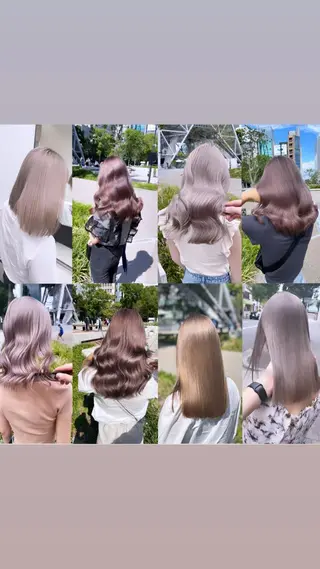 セミロング カラー 名古屋ハイトーン/ 🐶ブリーチ専門店のヘアスタイル