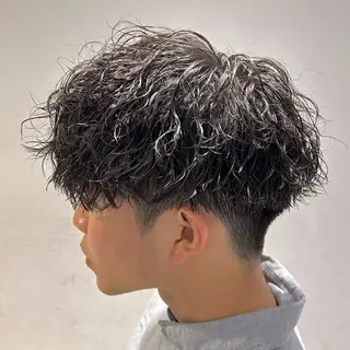 ショート カラー パーマ ヘアアレンジ メンズ 仕上がり満足度No. 1🔥BLUCK🔥のヘアスタイル