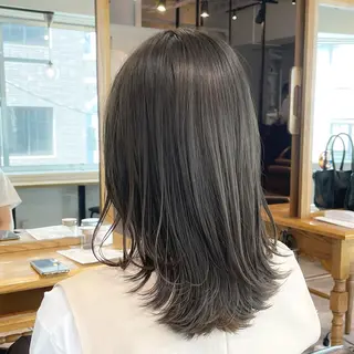 ミディアム カラー パーマ ヘアアレンジ navile原宿 yumaのヘアスタイル