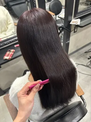 ロング ｶﾉ /暖色カラー/ バタフライレイヤーのヘアスタイル