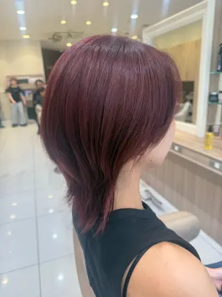 ミディアム カラー パーマ 韓国ヘアメイク🎀/ 縮毛矯正✨山本媛香のヘアスタイル