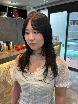ロング レイヤー✂︎ぷつボブ 艶カラー🤍noaのヘアスタイル