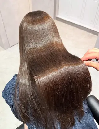 ロング カラー パーマ ヘアアレンジ 縮毛矯正/髪質改善/ ブリーチ毛/木元渓太のヘアスタイル