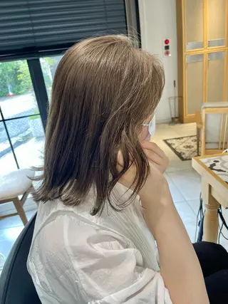 ミディアム カラー 透明感カラー/ レイヤー🤎mamiのヘアスタイル