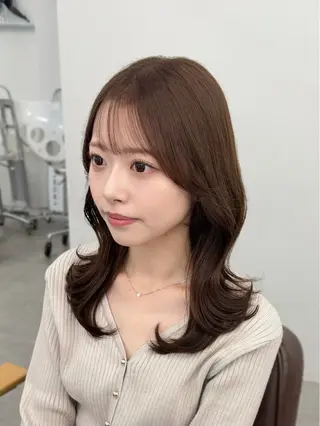 セミロング 🧡くびれヘア/前髪 顔周り🧡久原結衣のヘアスタイル