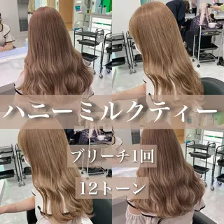 セミロング カラー センターパート特化 井上健太のヘアスタイル
