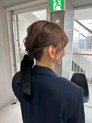 ミディアム ヘアアレンジ メンズモテパーマ💙 fuwaのヘアスタイル