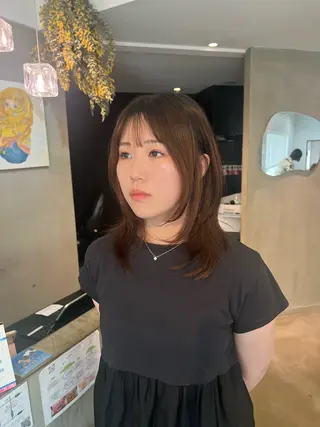 ミディアム くまざき なな /パーマモデル募集中のヘアスタイル