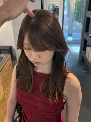 セミロング カラー 村田 りょうやのヘアスタイル