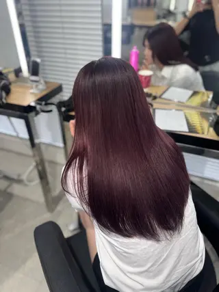 セミロング カラー ヘアアレンジ 🤍淡色ピンク&ラベ ンダーYUKI🤍のヘアスタイル