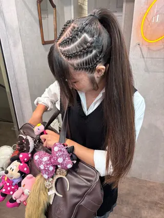 ロング カラー ヘアアレンジ iona/ハイトーン /ネイルのネイルデザイン