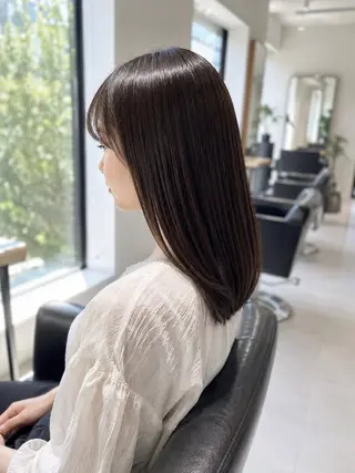 ミディアム パーマ 🍒モテ暖色カラー × うる艶✧ ゆなのヘアスタイル