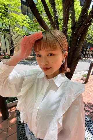 ミディアム カラー cut無料🛋️ momoha🐰🪡のヘアスタイル