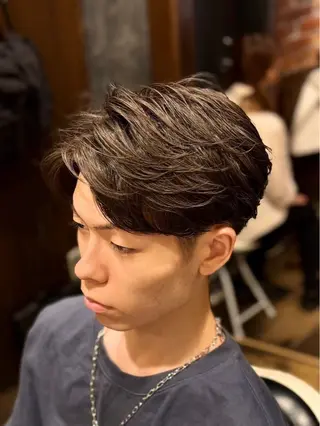 ミディアム メンズ 塩崎 仁彦のヘアスタイル