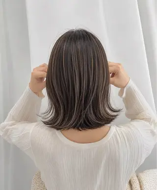 ミディアム カラー 佐藤優晟/カラー/ 癖毛ショート/表参道のヘアスタイル