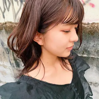 ミディアム カラー 中川 竜誠のヘアスタイル