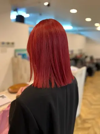 ミディアム カラー ブリーチ特化 梅田本多翔のヘアスタイル