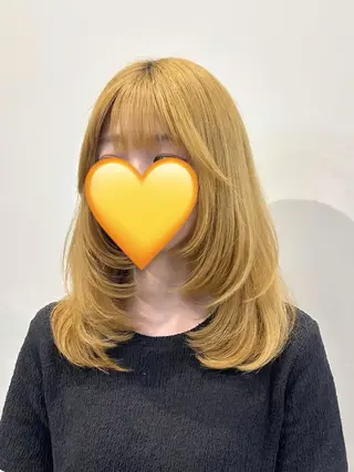ミディアム カラー レイヤーカット♡ のぐちまおのヘアスタイル