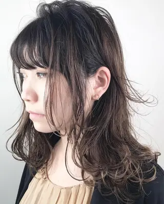 セミロング カラー Lien 深井店のヘアスタイル