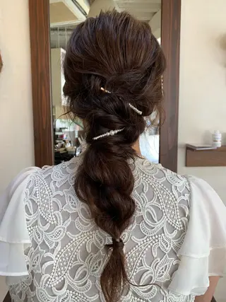 ロング ヘアアレンジ ギャルソン オブヘアーのヘアスタイル