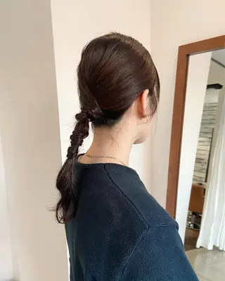 ヘアアレンジ まつ あみのヘアスタイル