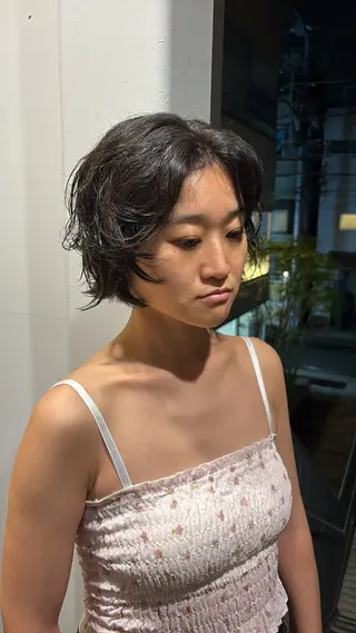 ショート パーマ anji /パーマ・ハイトーンのヘアスタイル