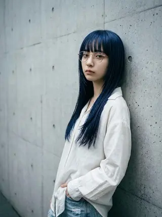 ロング カラー 🉐渋谷・ブリーチ ⭐️縮毛モデル🉐のヘアスタイル