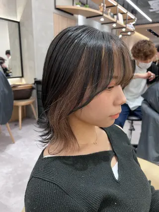 ミディアム カラー 🔶似合わせセンター パート/ヤス🔶のヘアスタイル