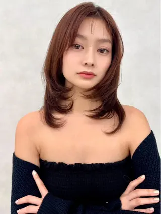ロング 🫧韓国レイヤー🫧 山本 侑平のヘアスタイル