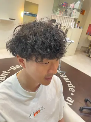 パーマ メンズ 長屋 裕也のヘアスタイル