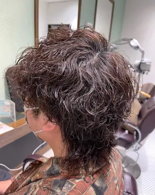 ミディアム パーマ メンズヘア特化 Soraのヘアスタイル