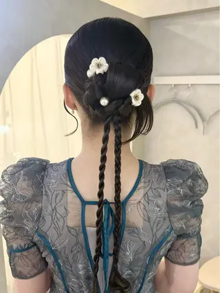 ヘアアレンジ セットサロンCURE 🩵あんみのマツエク・マツパデザイン