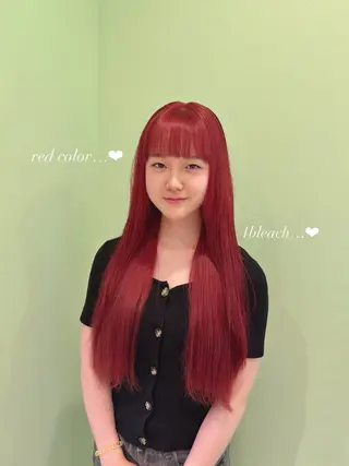 ロング カラー エクステ/ストレート /暖色カラー/amiのヘアスタイル